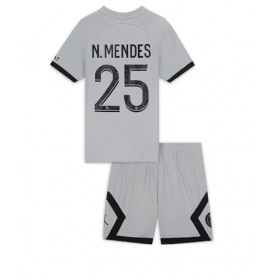 Baby Fußballbekleidung Paris Saint-Germain Nuno Mendes #25 Auswärtstrikot 2022-23 Kurzarm (+ kurze hosen)